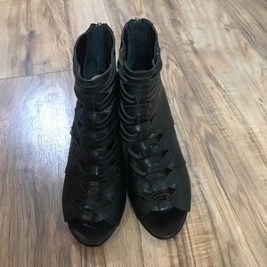 DV by Dolce Vita open toe leather wedge sandals